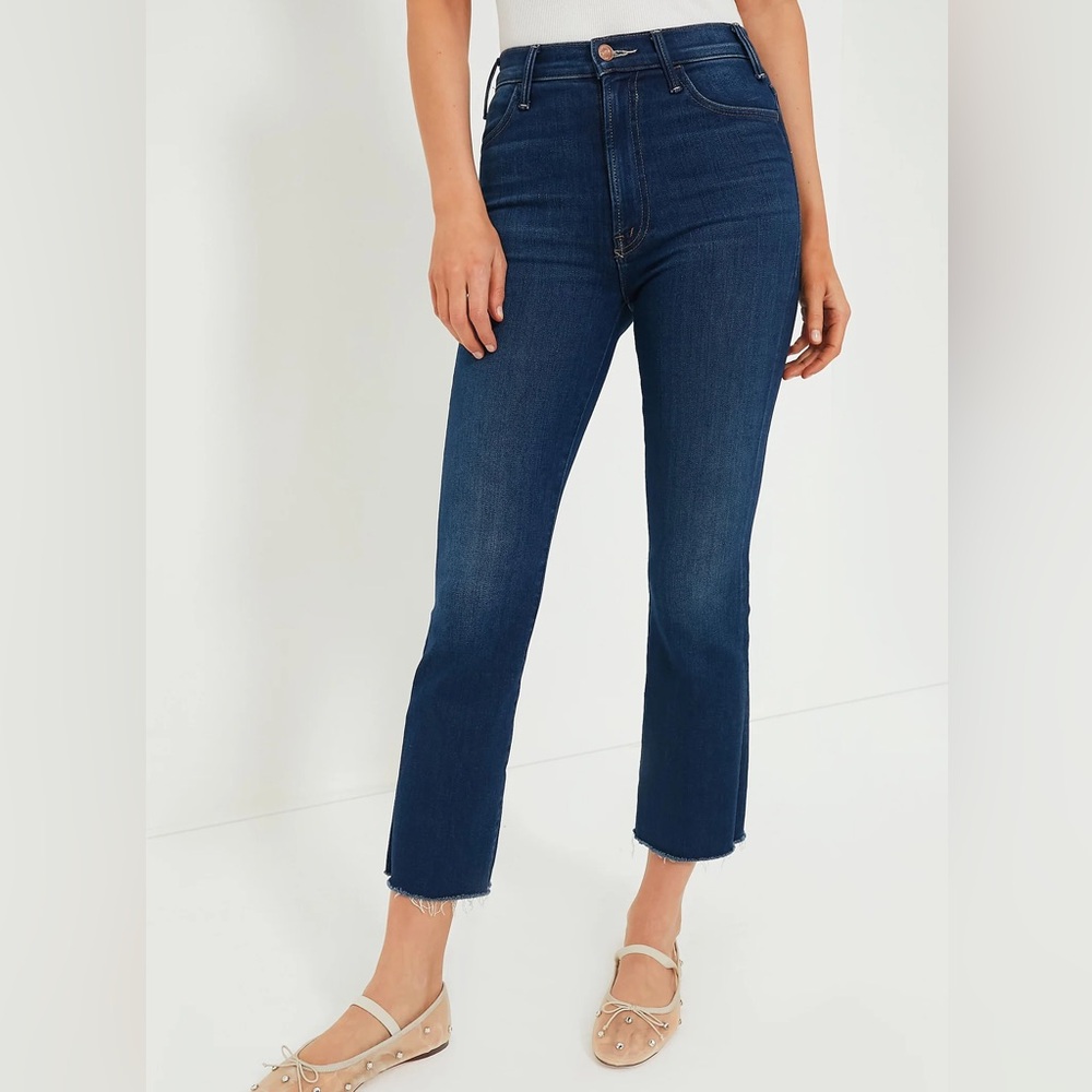 MOTHER denim Hustler Ankle Fray Home Movies Wash